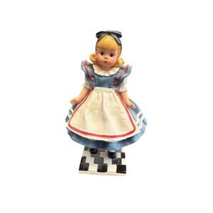 Madame Alexander Figurine Alice in Wonderland Statue Doll 1999 Checkerboard Base
